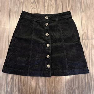 Black H&M Corduroy Skirt size 4